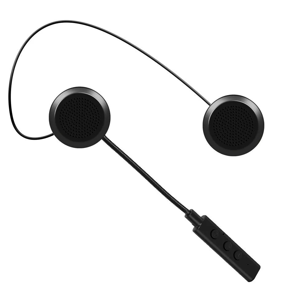 Black motorcycle helmet Bluetooth headset with large volume stereo and waterproof design on helmet interior