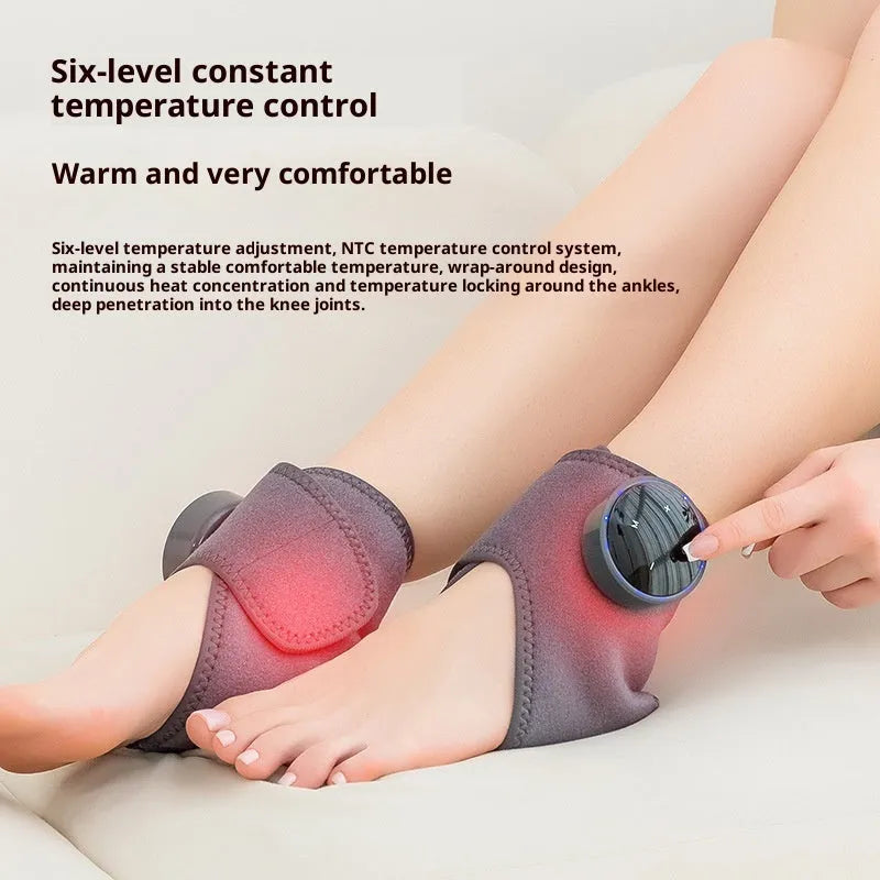 Multifunctional electric heating wrist ankle massager with vibration and USB power, 36x15cm, OK fabric, light luxury style
