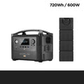 RIVER Pro 720Wh portable power station unit with multiple output ports on a wooden surface