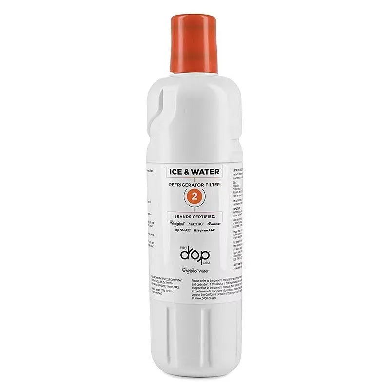 White coconut shell activated carbon refrigerator filter element measuring 230x80x70mm on a plain background