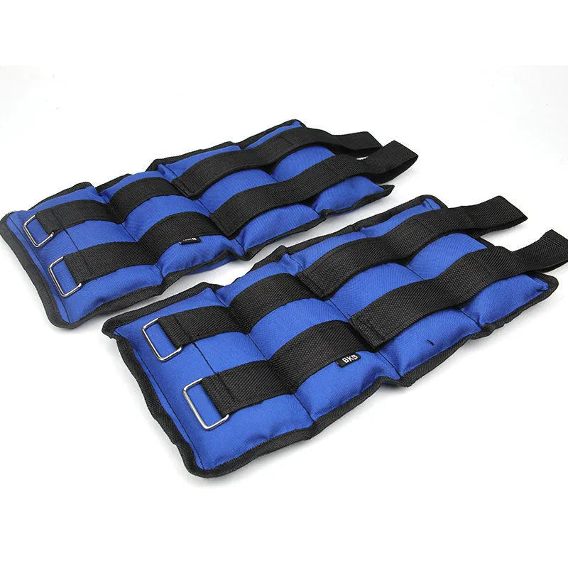 Pair of legging sandbags for track and field running training with adjustable weights
