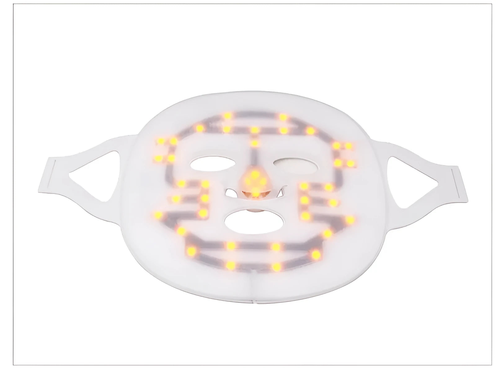 White LED silicone photon beauty mask with red blue light therapy for acne home use