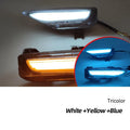 Infiniti Q50 Q70 front bumper LED turn signal and daytime running light replacement unit with ABS housing