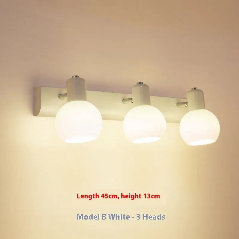 American simple LED wall lamp for bathroom washstand mirror front lighting in black finish