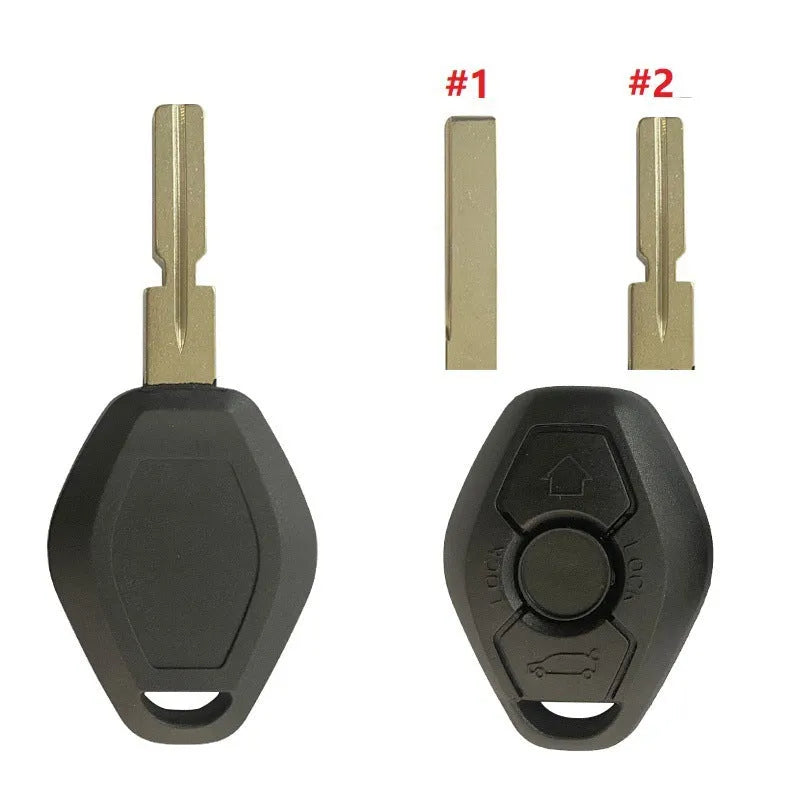 BMW three-button straight blade remote key replacement with ID44 chip