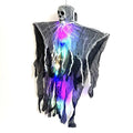85cm Halloween hanging ghost decoration in mixed colours with cloth drape and metal hook