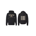 Black European sports hoodie with drop-shoulder sleeves and no collar design