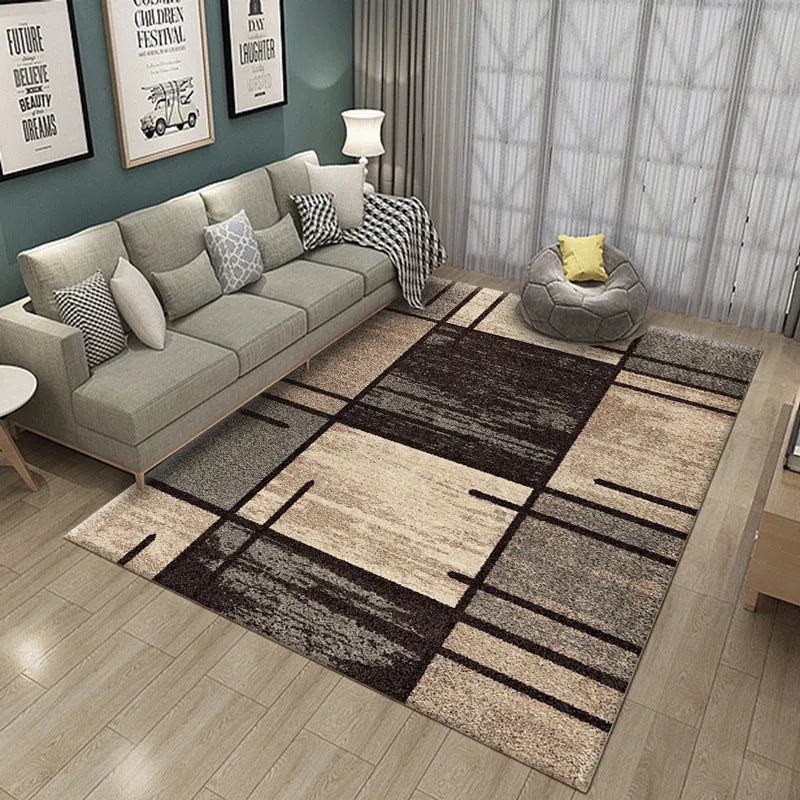 Nordic rectangle carpet 120x160CM in crystal velvet super soft fabric for living room or bedroom floor