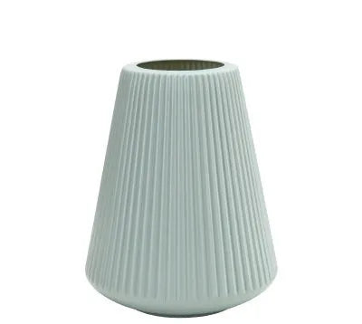 Colourful melamine plastic decorative flower vase in blue, green, pink, or white, 16cm by 20cm