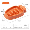 Radish Dog Slow Food Anti-tumble Pet Bowl in plastic, shown in one of four colours: Mango Yellow, Twilight Orange, Gentiana Green, or Ink Blue