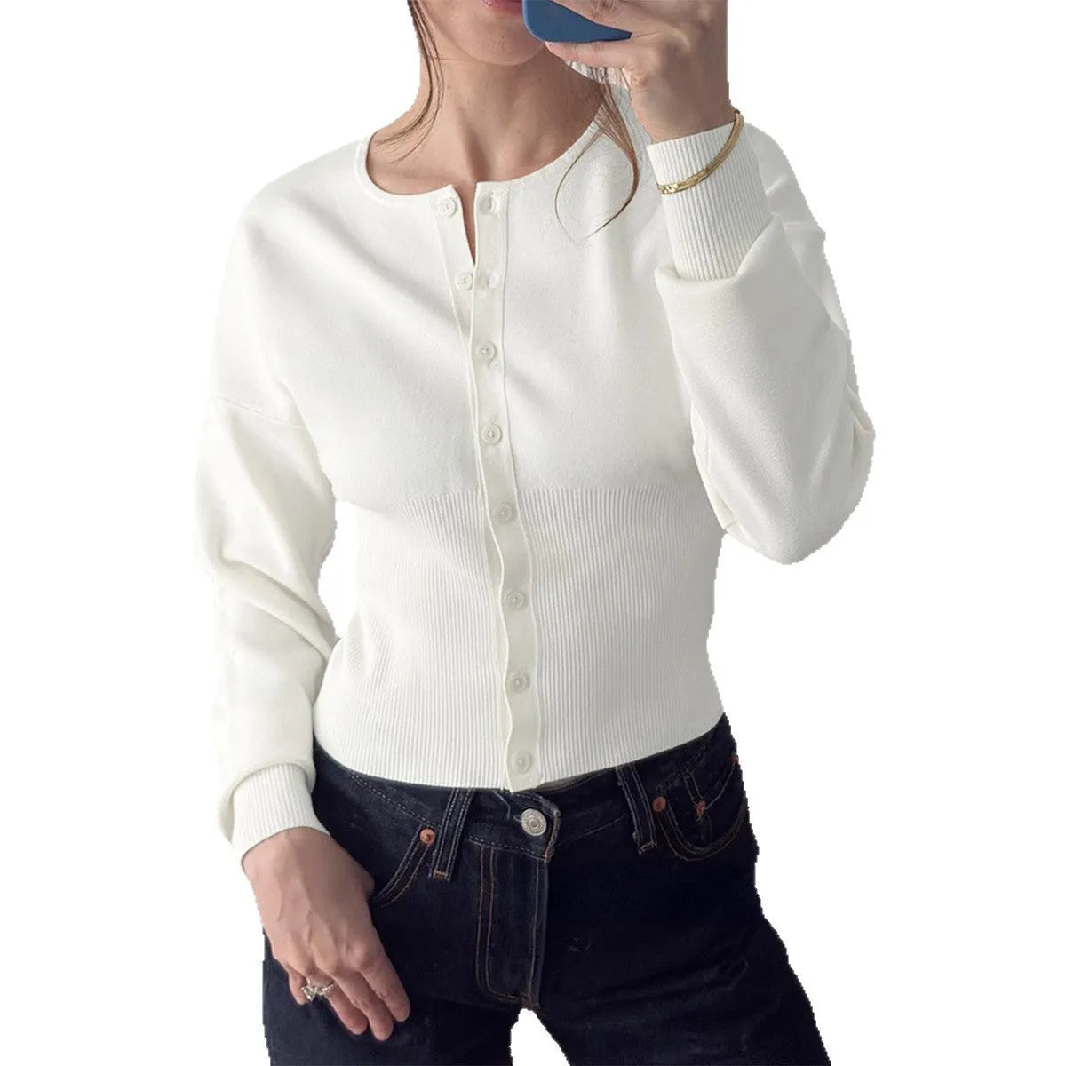 European American casual solid colour long-sleeved viscose shirt in black, front view
