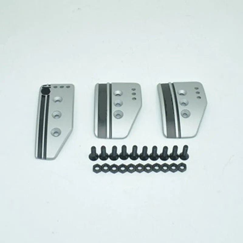 Aluminium alloy manual transmission pedal set with brake, accelerator, and clutch pedals