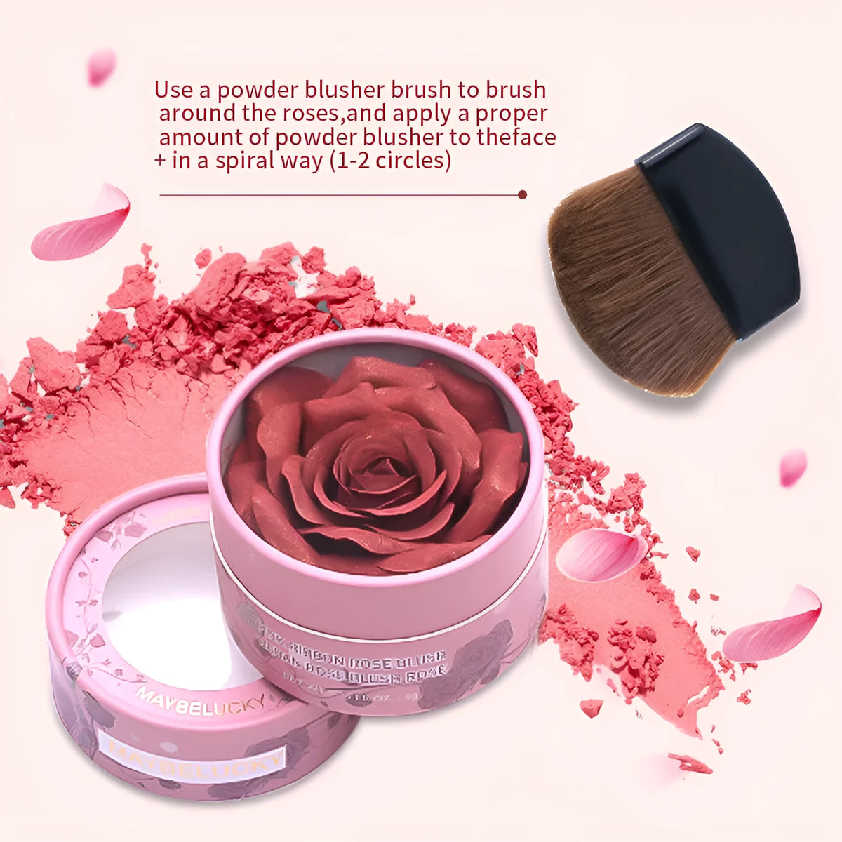 Blusher powder compact 4g with six shades 01-06 for natural complexion nude makeup