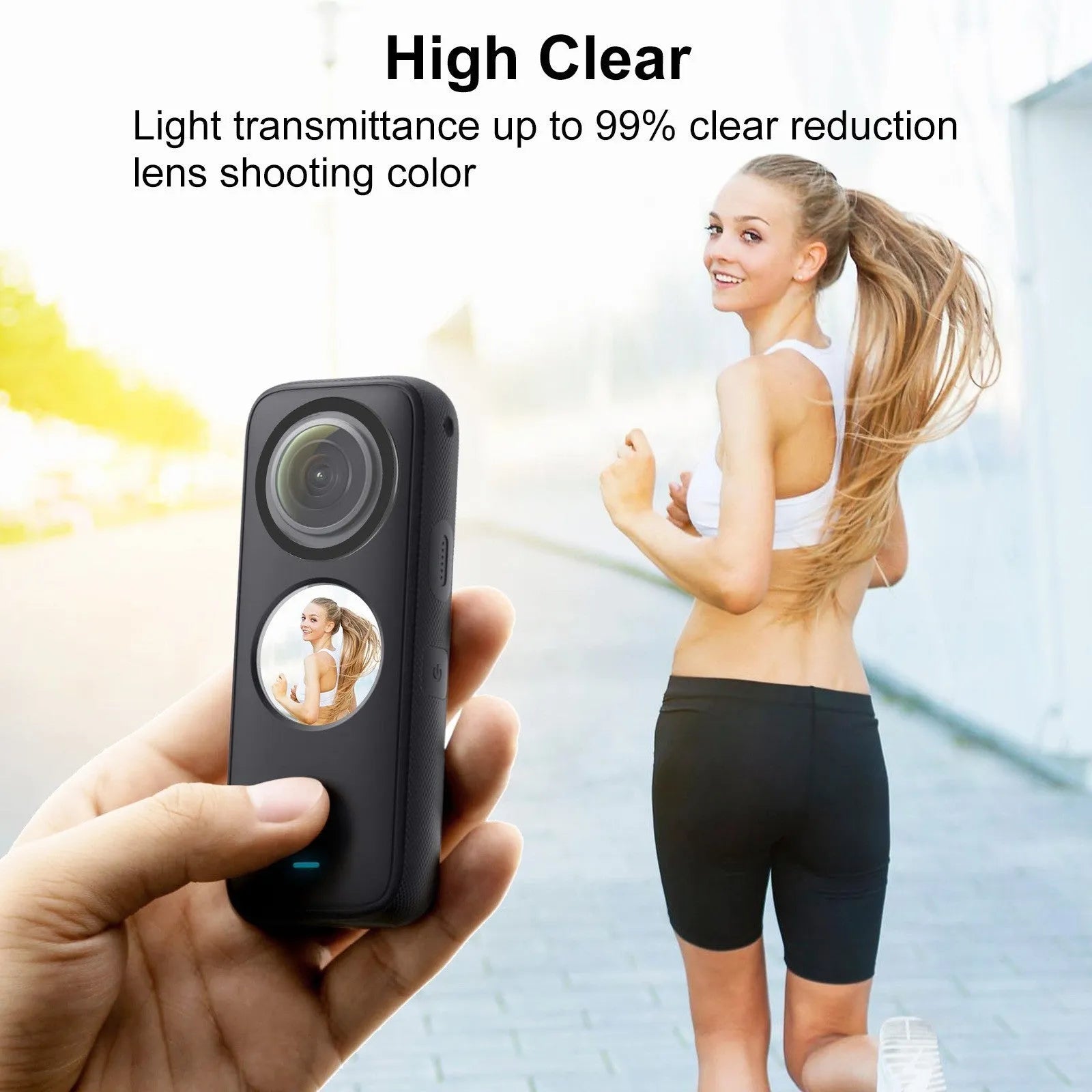 Insta360 One X2 transparent optical tempered glass protective film 3.3 x 0.9 cm