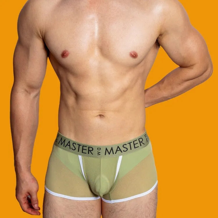 Men's ice silk quick-drying low waist shorts in solid colour options