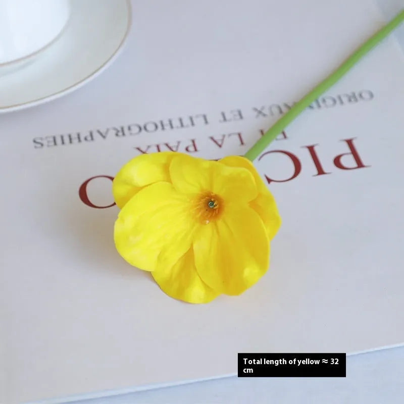 Mini poppy artificial flowers 15pcs in PU with colourful petals for wedding and home decor