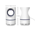 Large white photocatalyst mosquito killer lamp with USB cable on a flat surface