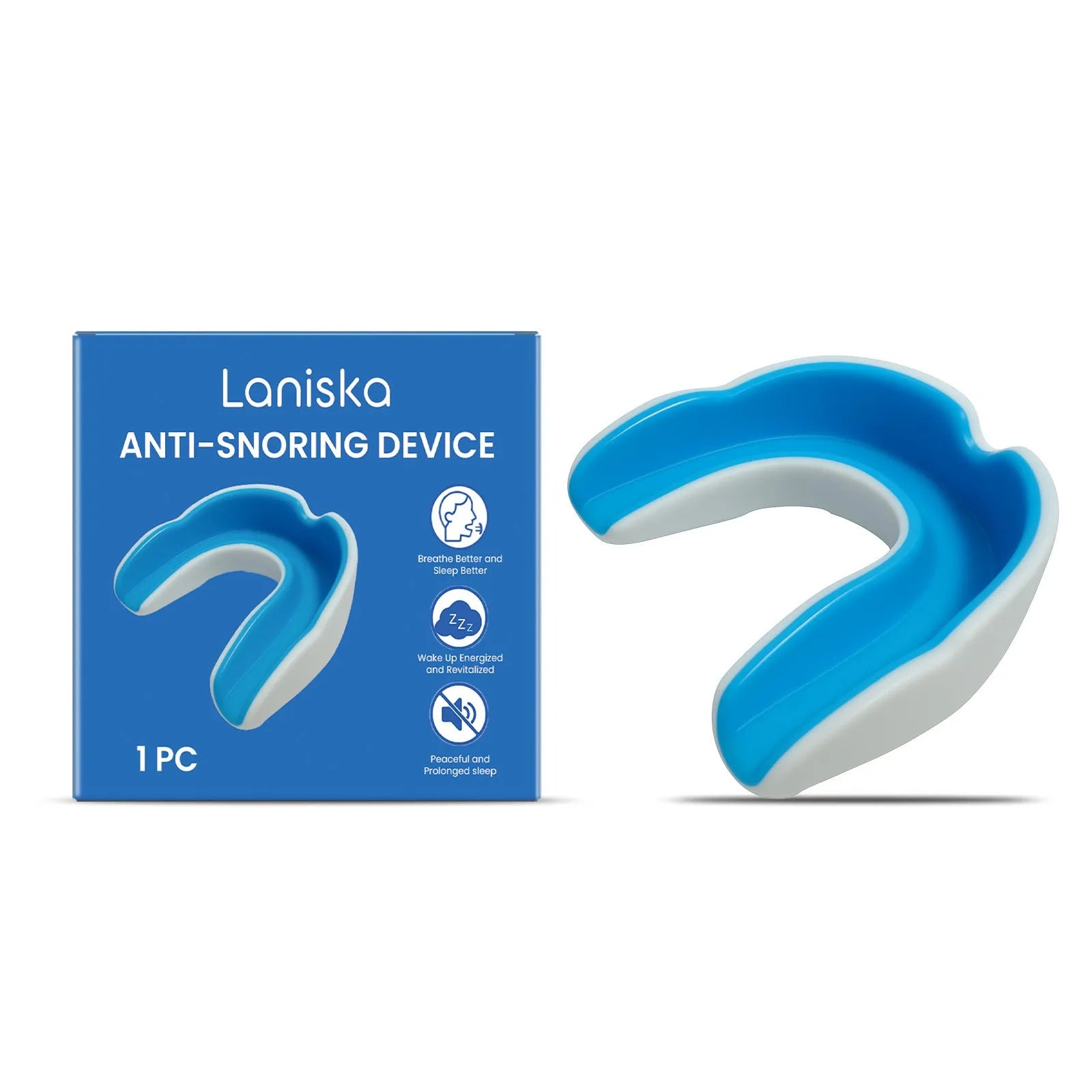 Anti-snoring gentle care device with one-piece design for nighttime sleep comfort