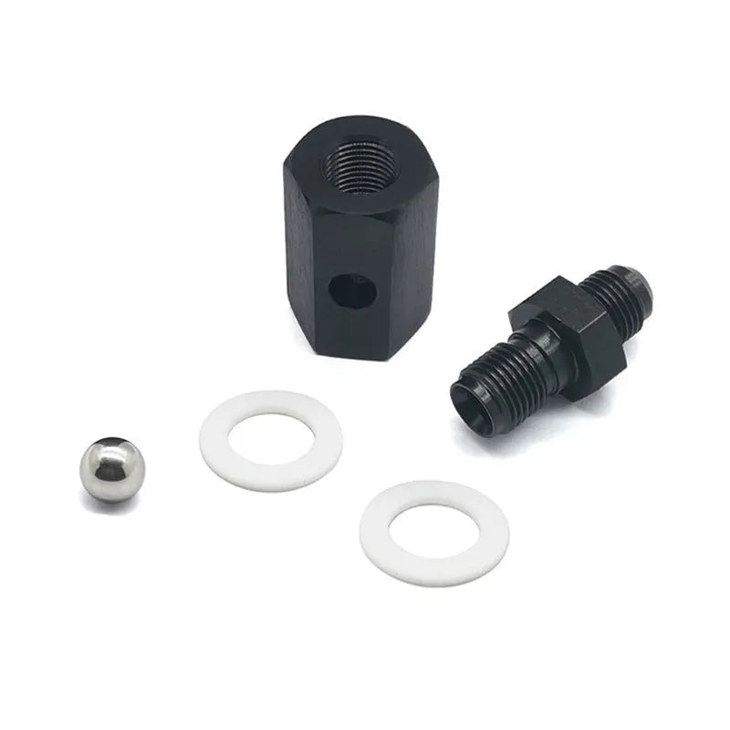 Aluminium alloy fuel tank exhaust check valve with AN6 AN8 AN10 connector options