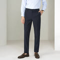 Men's and women's business formal straight-leg suit pants in black, polyester blend fabric