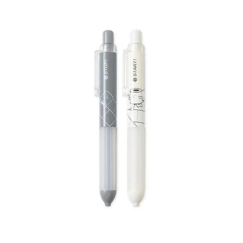 Black and white 0.5mm automatic pencils with a soft cloud grip on the barrel.