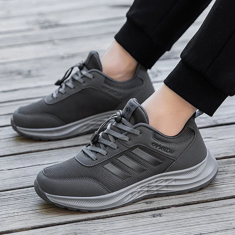 Men's and women's breathable mesh sneakers with elastic band slip-on design in multiple colours