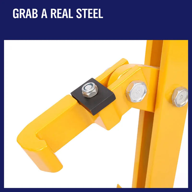 Manual steel pile puller with fence post for landscaping and animal husbandry use
