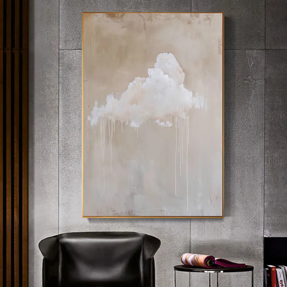 Handmade oil painting canvas wall art abstract modern simple colour contrast rolled frameless unstretched for home living room decor