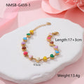 Women's gold bracelet with love heart design, stainless steel construction, and electroplated finish