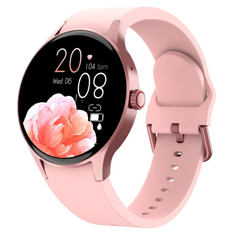 46mm diameter Bluetooth sport watch with 1.43-inch round screen showing display interface