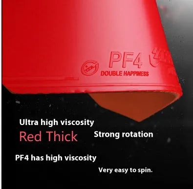 Fast Attack Sticky Classic-50 PF4-50 table tennis racket in red and black, showing anti-rubber surface.