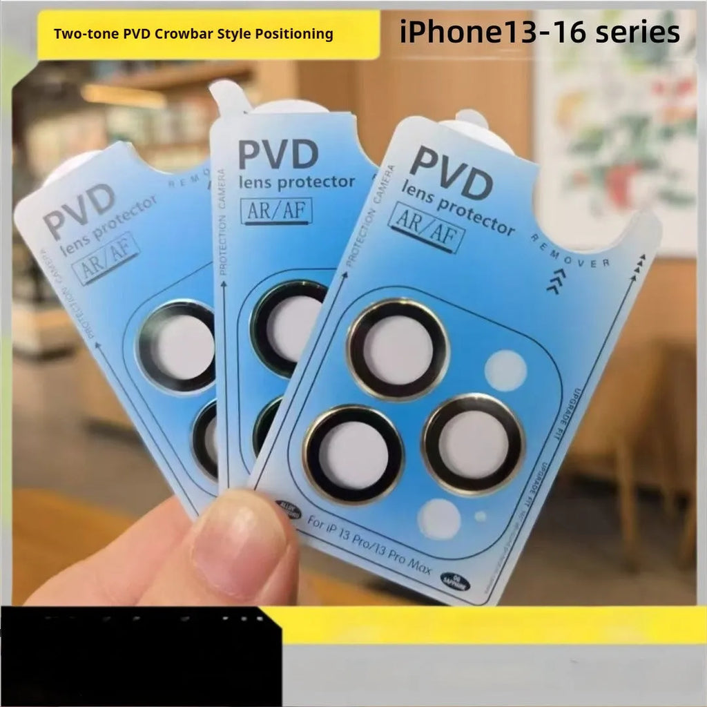 Two-colour frosted camera lens protector for iPhone 16 Pro in Azure, Black, Green, Purple, Gold, Blue, Pink, Silver, Titanium Gray