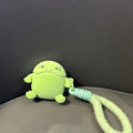 Flocking frog TPU earphone protective case for AirPods with embossed cartoon design and lanyard option