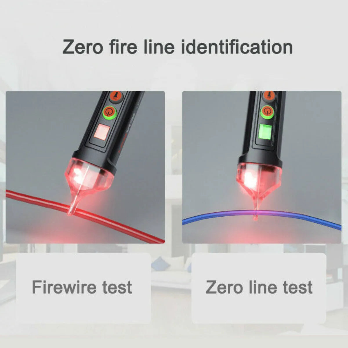 Intelligent checkpoint test pencil for electrical line detection with automatic shut-off