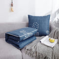 Set of Chinese style car pillow covers in polyester cotton blend available in six colours including Blue and Gray