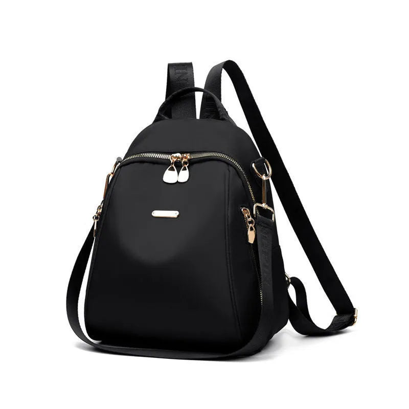 Women's reinforced Oxford cloth travel backpack with zipper changing bag and mobile phone bag, in City Simplicity style
