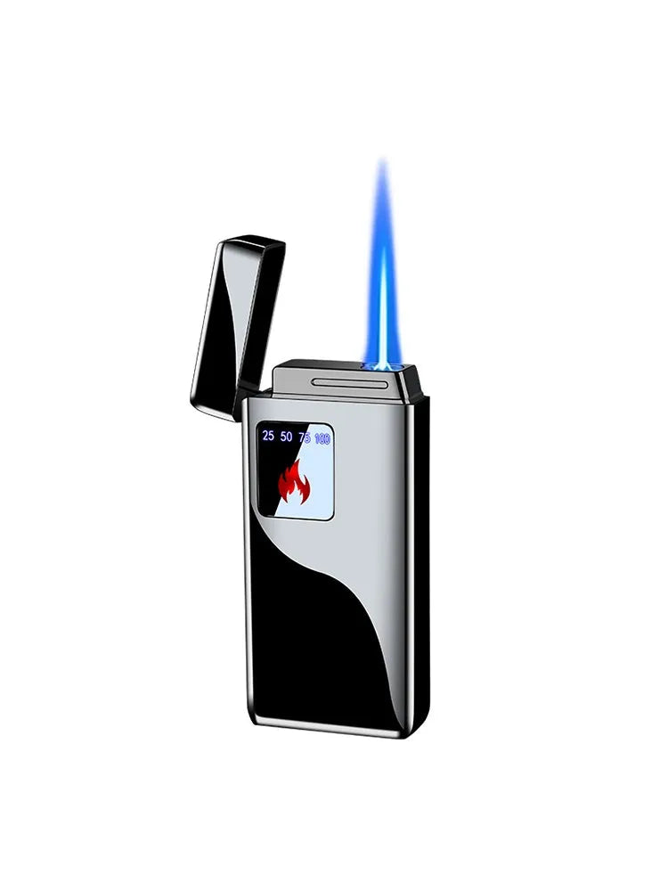 Electronic lighter with touch-screen charging interface and alloy construction in multiple colour options