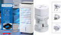 Household refrigeration fan with voice remote control, cold water cooling, white model