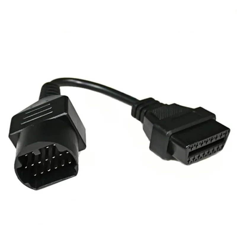 Mazda Toyota 17-pin diagnostic cable with 16-pin OBDII connector, black PVC, 100g.