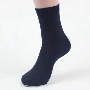 Pack of five men's bamboo fibre ankle socks in different colours, showing small square pattern.