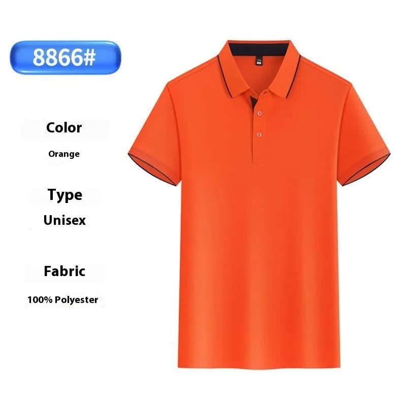 Ice silk overalls polo shirt in asymmetric style with cotton polyester fabric for work wear
