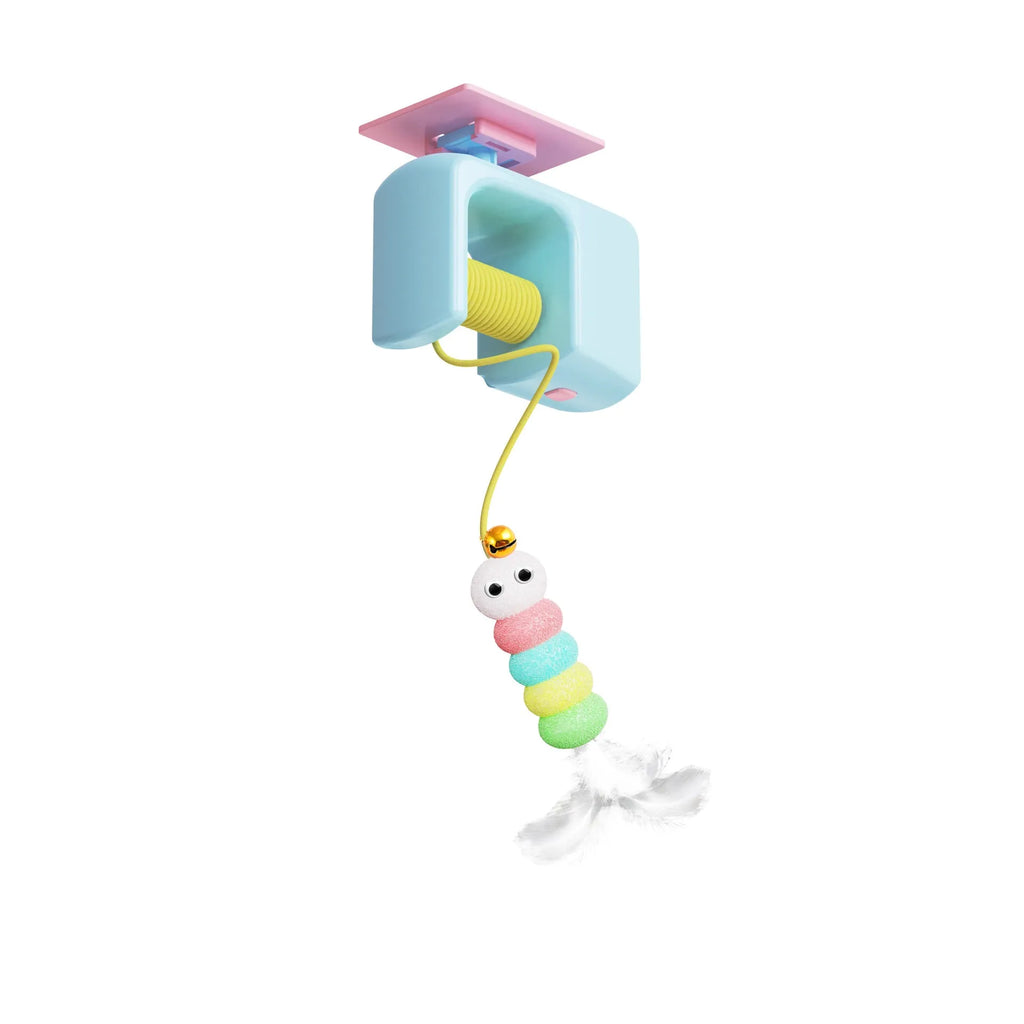 electric pet cat toy hanging door yo-yo self-hi relieving boredom blue plastic interactive toy
