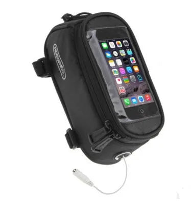 ROSWHEEL PVC bicycle frame bag for iPhone mobile phones in black, blue, red or yellow