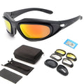 Polarised tactical cycling sunglasses with full-rim PC sports frame and night vision lenses