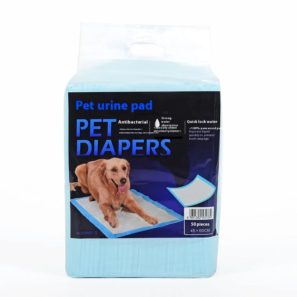 Blue disposable dog diaper for male female puppy toilet training deodorising pet supplies on white background