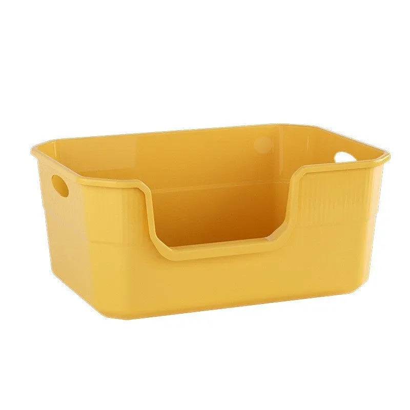 Oversized splash-proof cat litter box in multiple colours with extra large litter scoop