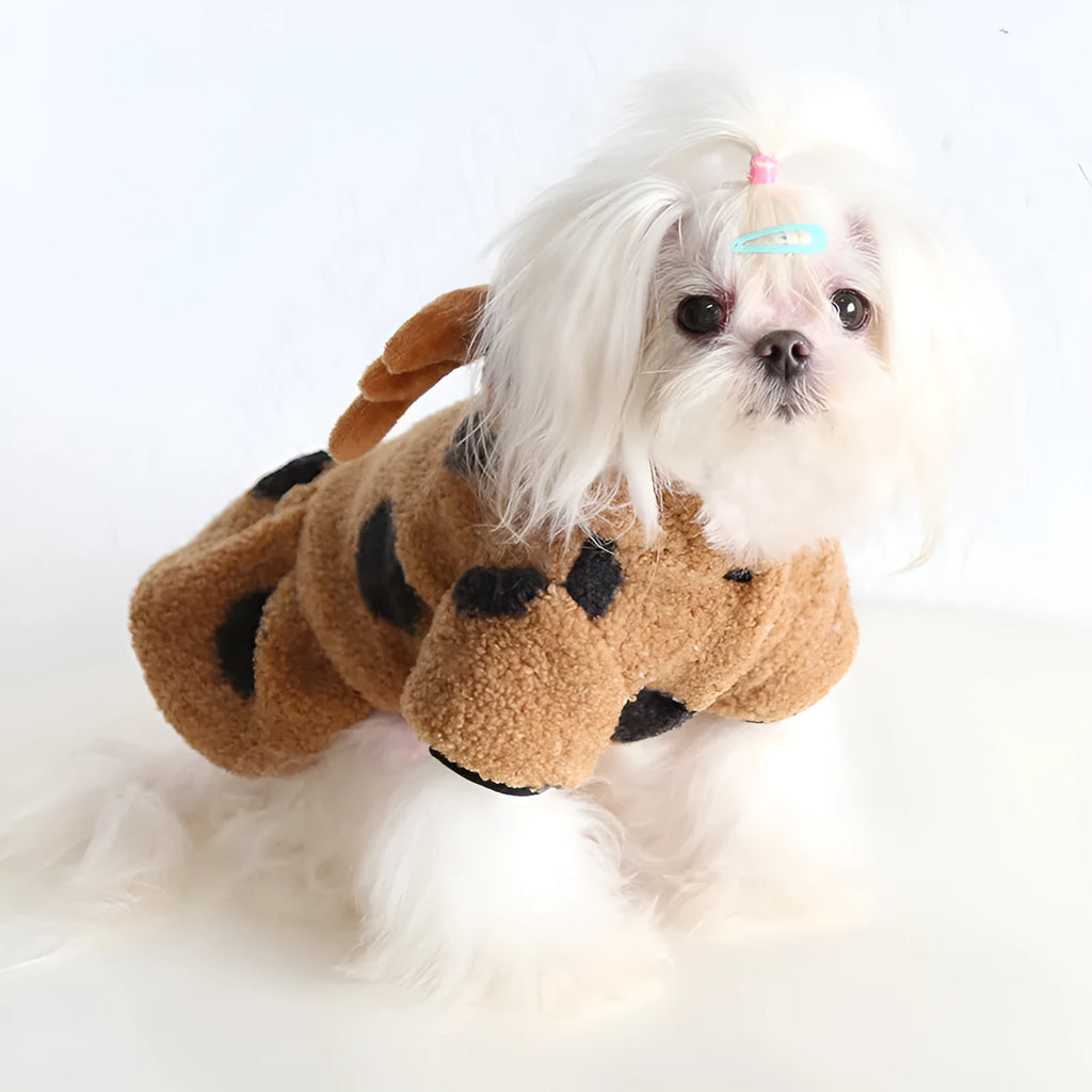 Polka dot pattern pet clothing for dogs and cats in skirt and four-legged styles