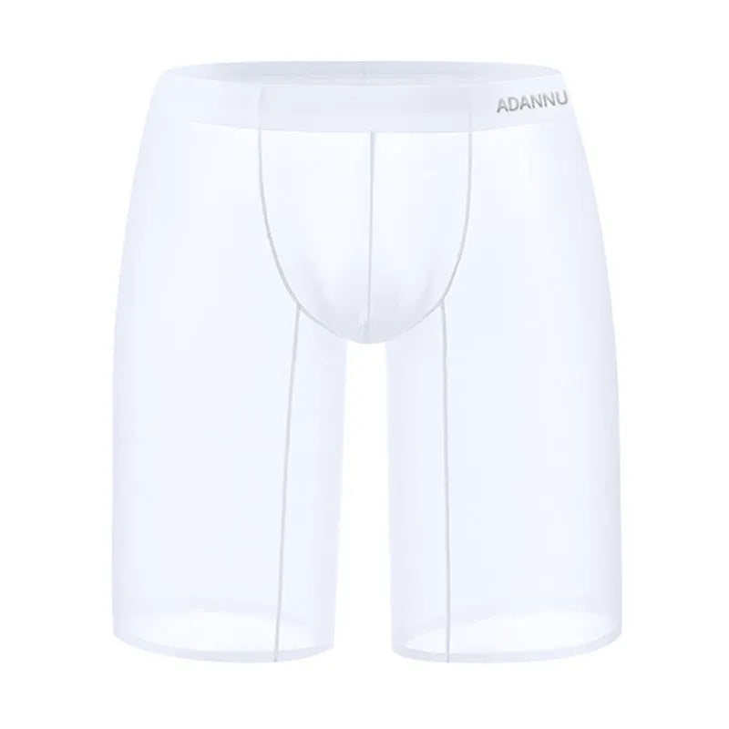 Men's solid colour mesh home shorts in nylon fabric with seamless construction