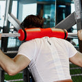Red foam barbell pad cover squat pad with two straps 45 cm length high density sponge
