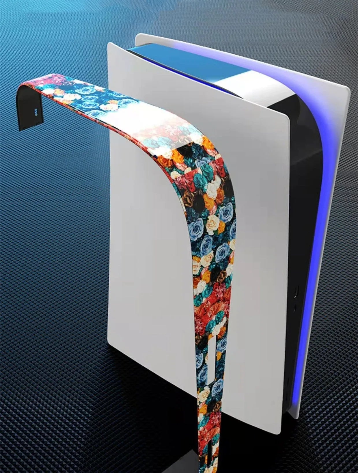 UV coated decorative cover panel for universal host console with two hooks, available in blue